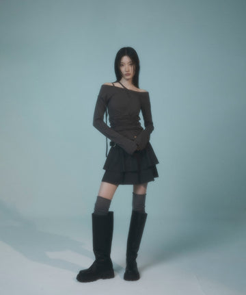 Layered Pleats Skirt